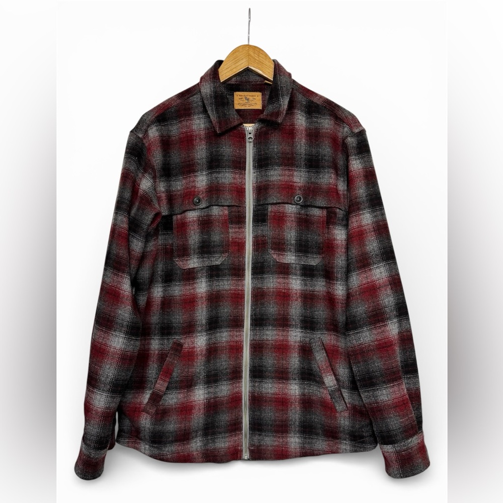 Red Head Ranch Plaid Flannel Shacket Workwear Jacket